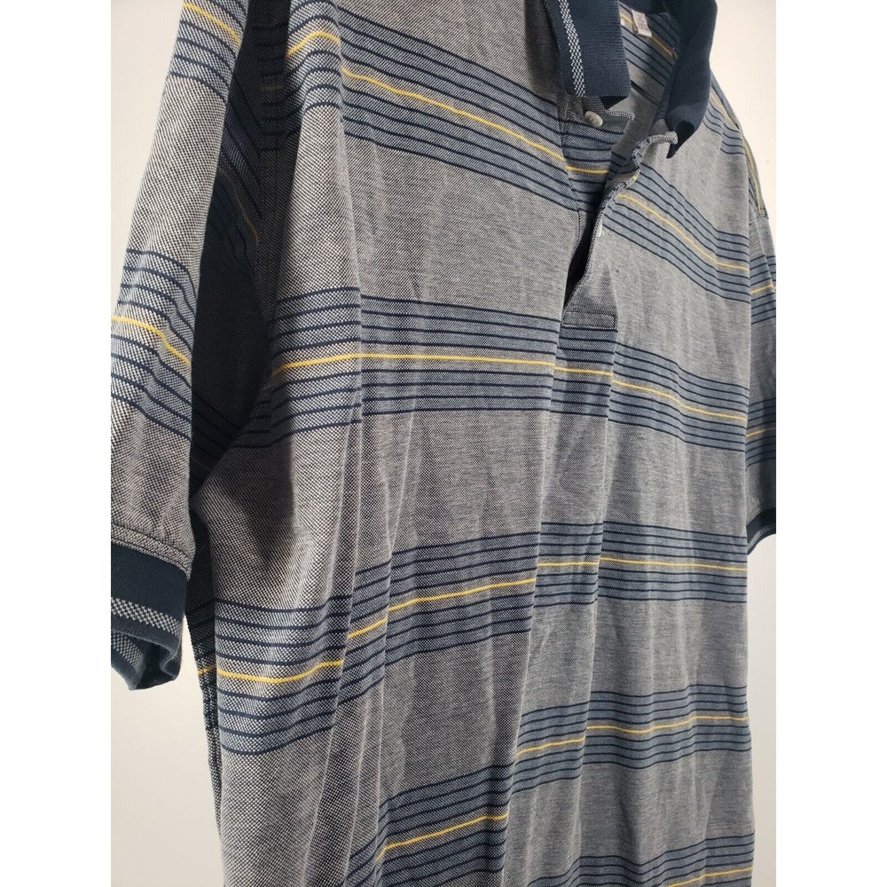 Vintage Slazenger Polo Shirt Mens 2XL Striped Golf Elite Performance 100% Cotton